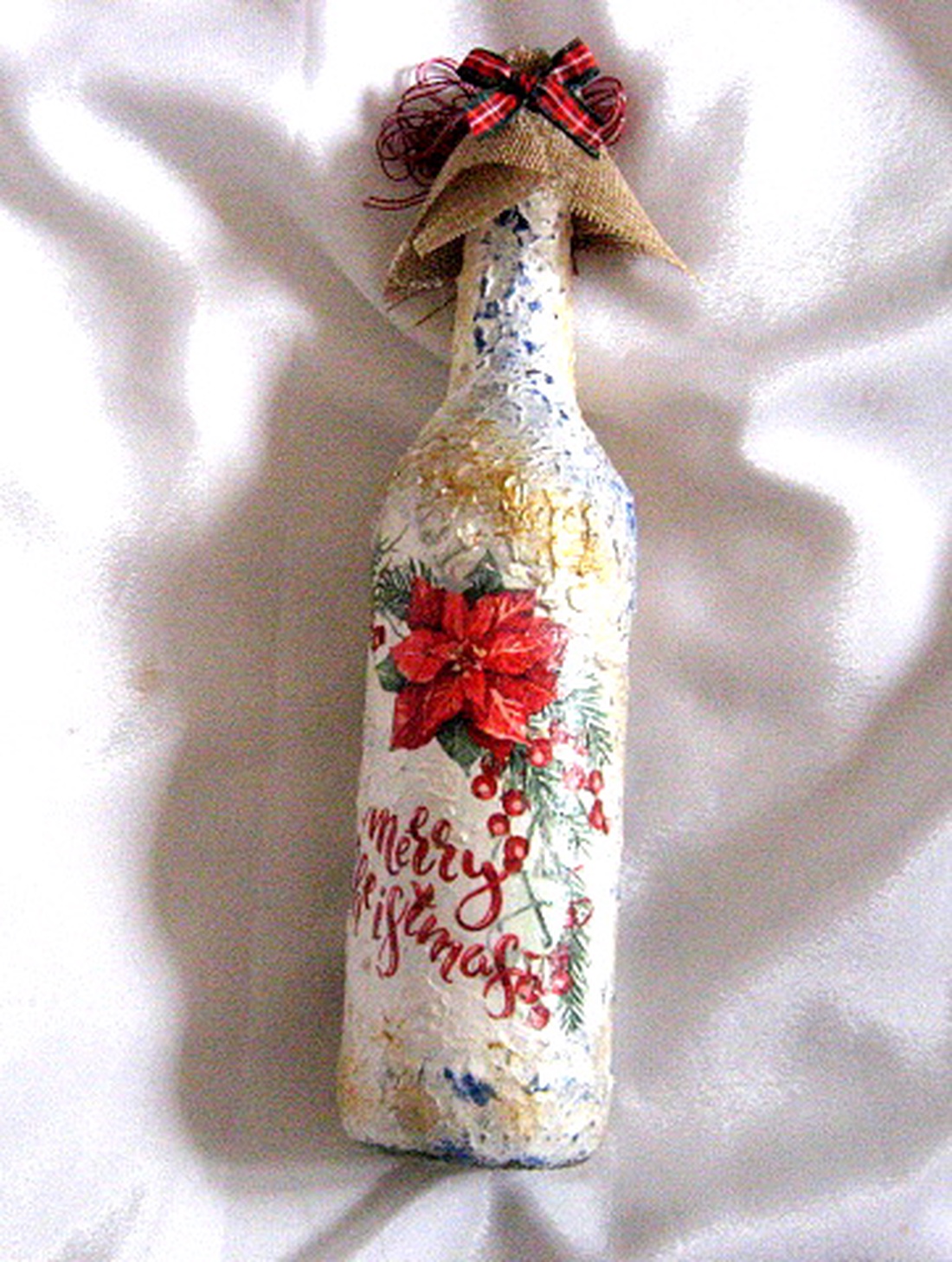 sticla decorata de craciun 50871 - crăciun - decorațiuni de crăciun de casă - decor pentru masă de crăciun - Artynos.ro