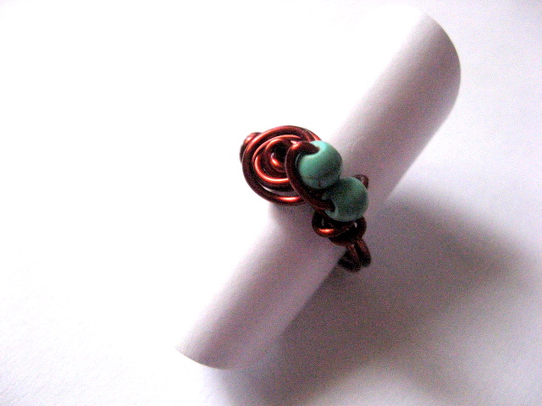 inel de cupru cu turcoaz 50831 - bijuterii - inele - inele cu pietre semiprețioase - Artynos.ro