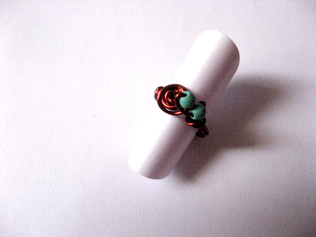 inel de cupru cu turcoaz 50831 - bijuterii - inele - inele cu pietre semiprețioase - Artynos.ro