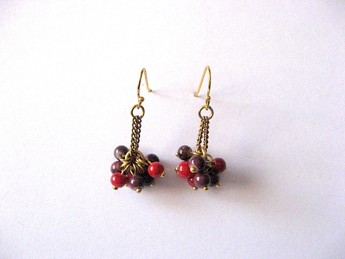 cercei margele portelan 50939 - bijuterii - cercei - cercei din mărgele - Artynos.ro