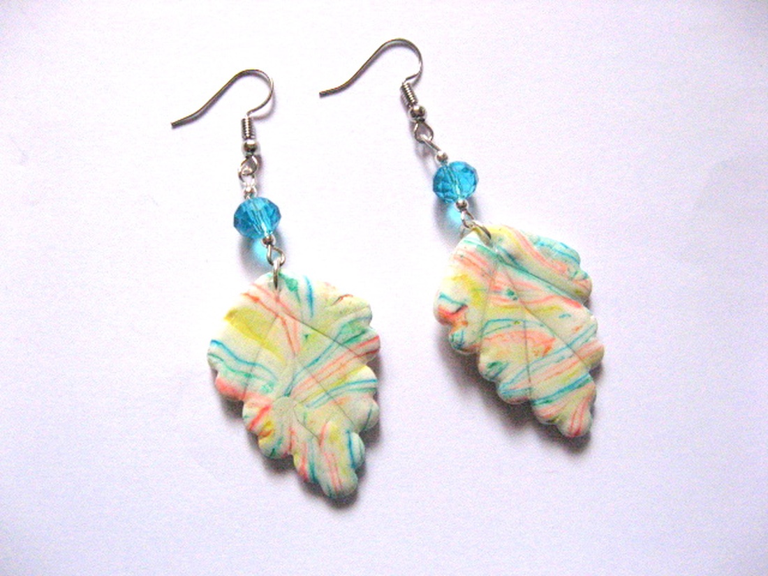 cercei fimo si cristale 50953 - bijuterii - cercei - cercei din mărgele - Artynos.ro