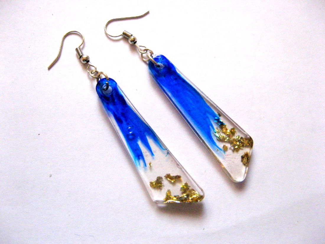 cercei rasina 50946 - bijuterii - cercei - cercei din rășină - Artynos.ro