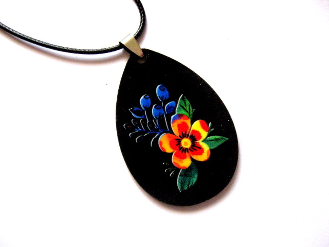 colier lemn 50967 - bijuterii - coliere - coliere cu pandative - Artynos.ro