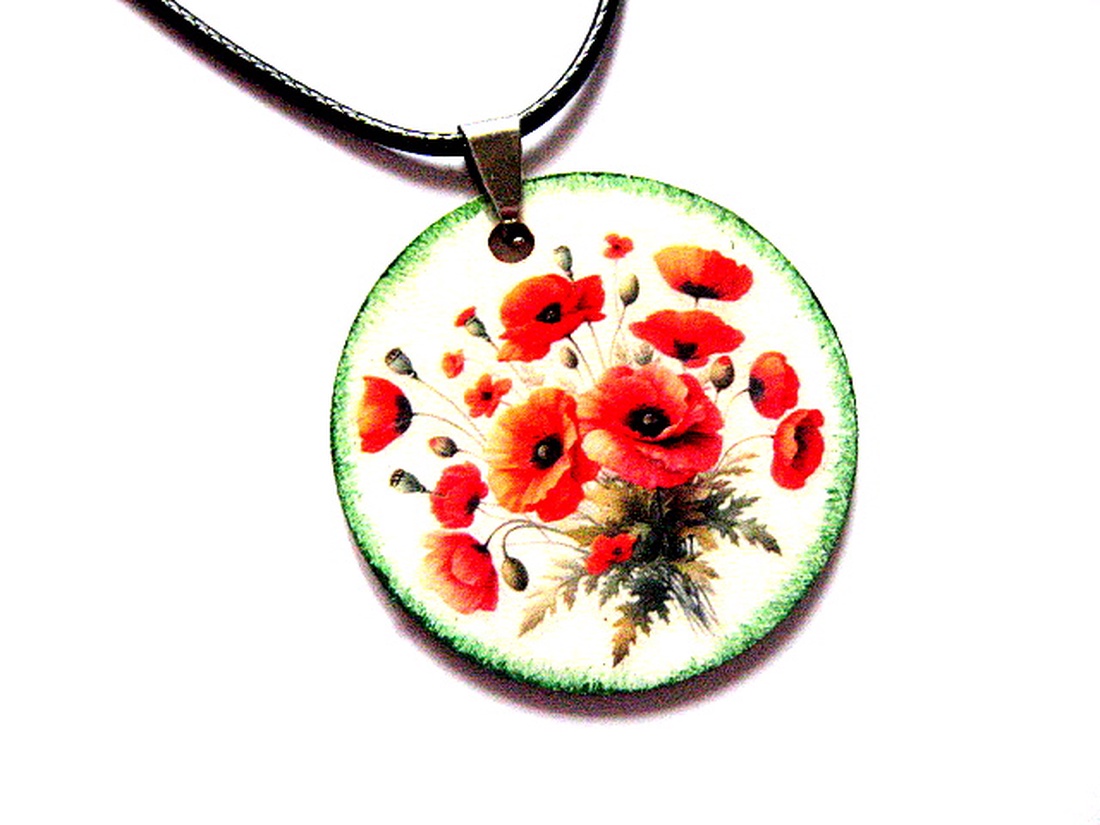 colier lemn 51098 - bijuterii - coliere - coliere cu pandative - Artynos.ro