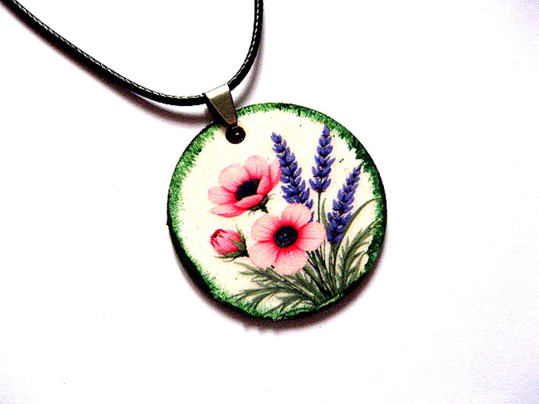 colier lemn 51100 - bijuterii - coliere - coliere cu pandative - Artynos.ro