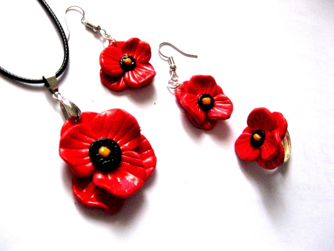 set fimo cu maci 51236 - bijuterii - seturi de bijuterii - Artynos.ro