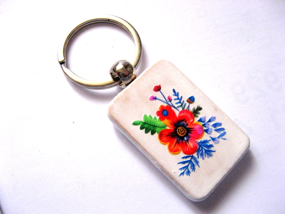 breloc cu flori - genți și portofele - accesorii genți - breloc - Artynos.ro