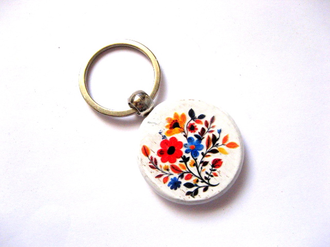 breloc cu flori 51256 - genți și portofele - accesorii genți - breloc - Artynos.ro