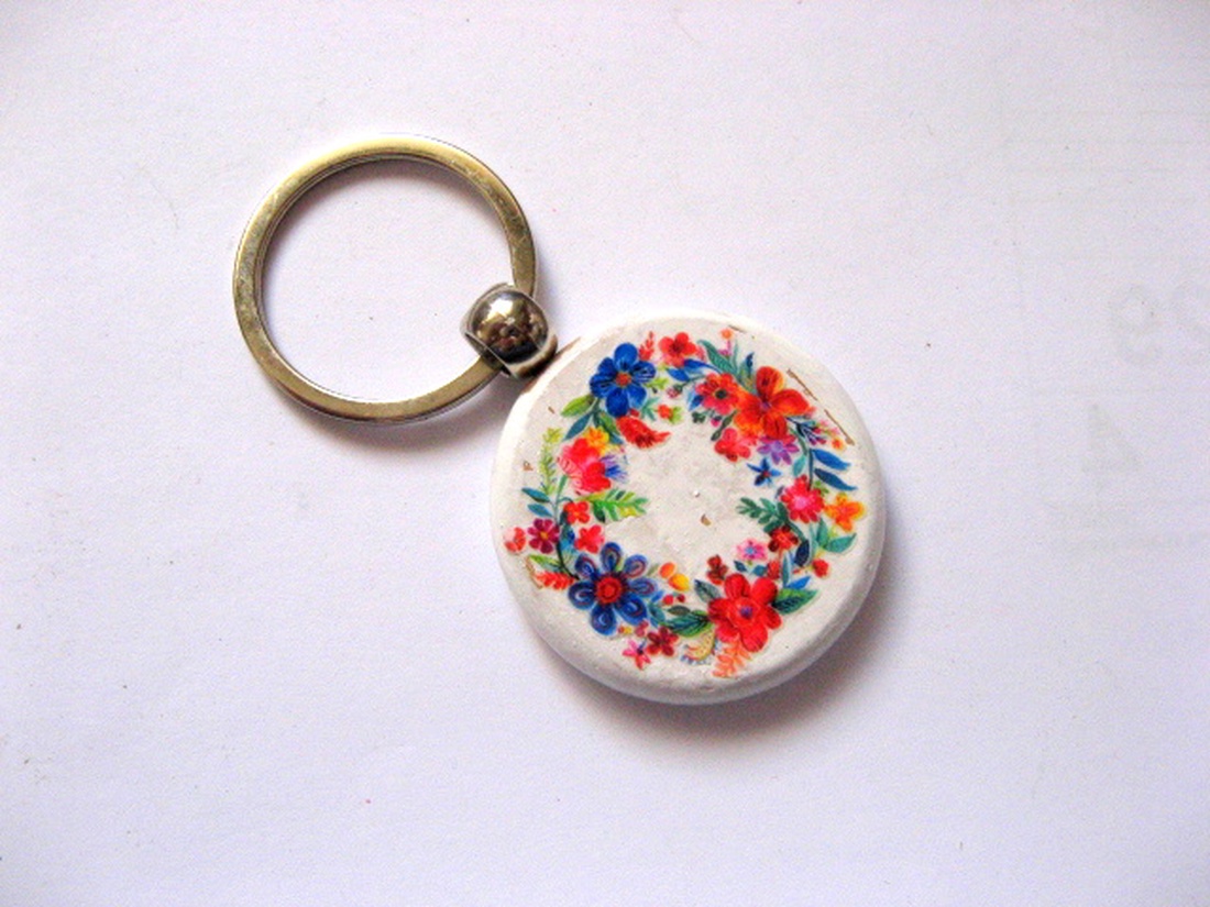 breloc cu flori 51262 - genți și portofele - accesorii genți - breloc - Artynos.ro