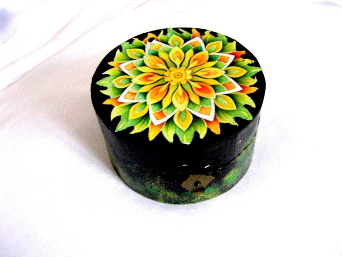 Cutie din lemn cu mandala 51130 - accessorii și unelte - lemn - cutie - Artynos.ro