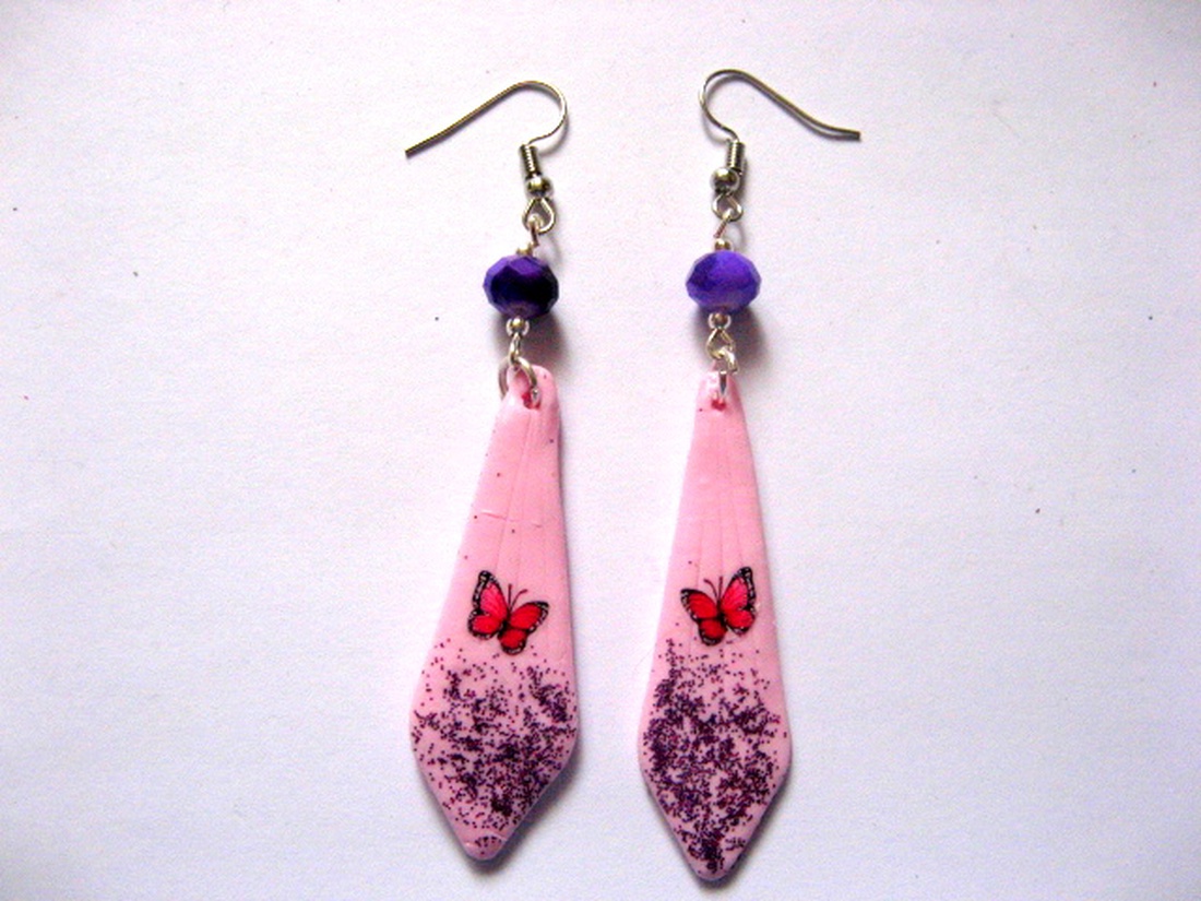 cercei fimo 51182 - bijuterii - cercei - cercei lungi - Artynos.ro