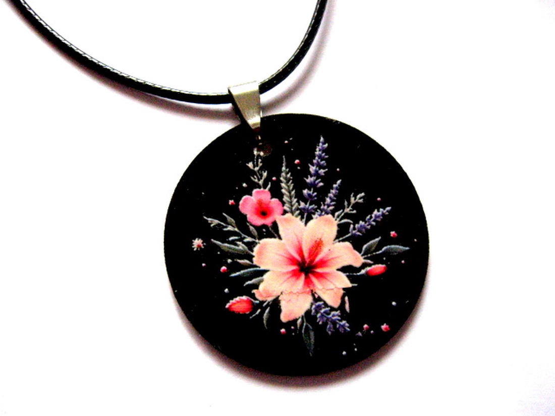 colier lemn 51108 - bijuterii - coliere - coliere cu pandative - Artynos.ro