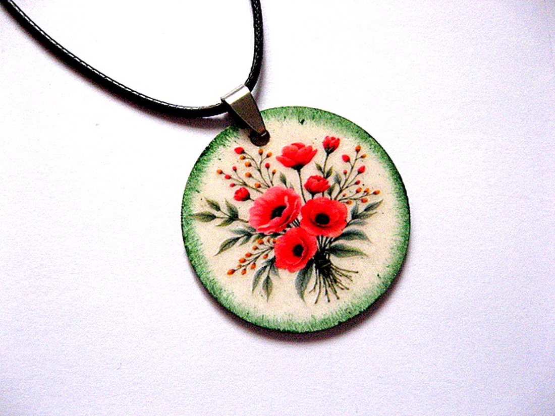 colier lemn 51096 - bijuterii - coliere - coliere cu pandative - Artynos.ro