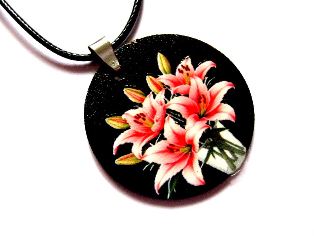 colier lemn 51106 - bijuterii - coliere - coliere cu pandative - Artynos.ro