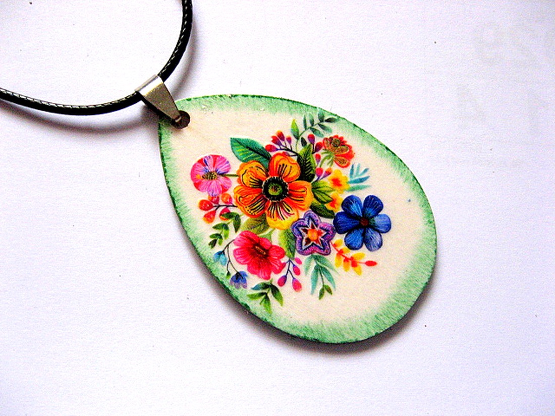 colier lemn 51051 - bijuterii - coliere - coliere cu pandative - Artynos.ro