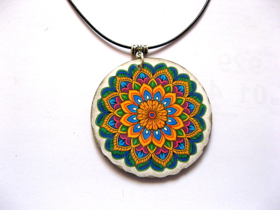 colier cu mandala 51303 - bijuterii - coliere - coliere cu pandative - Artynos.ro