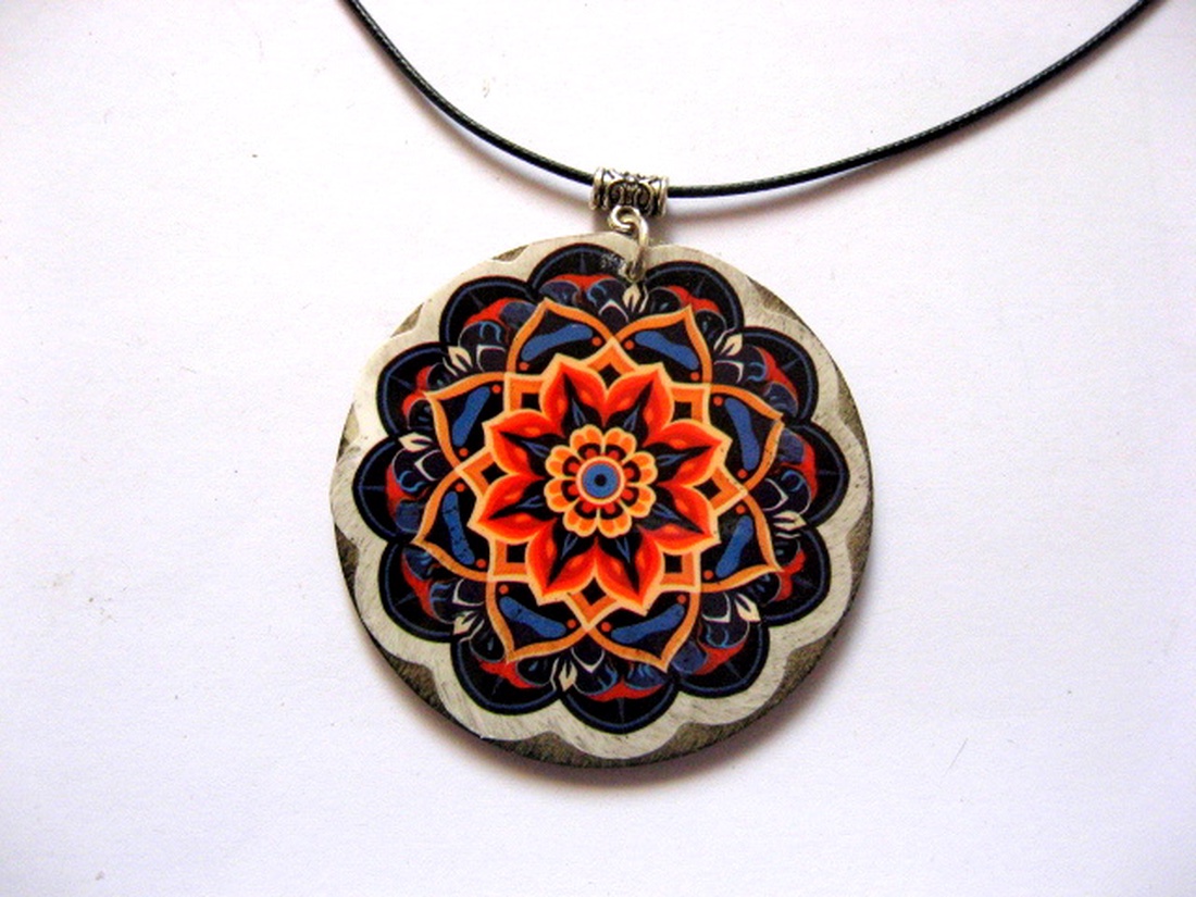 colier cu mandala 51305 - bijuterii - coliere - coliere cu pandative - Artynos.ro