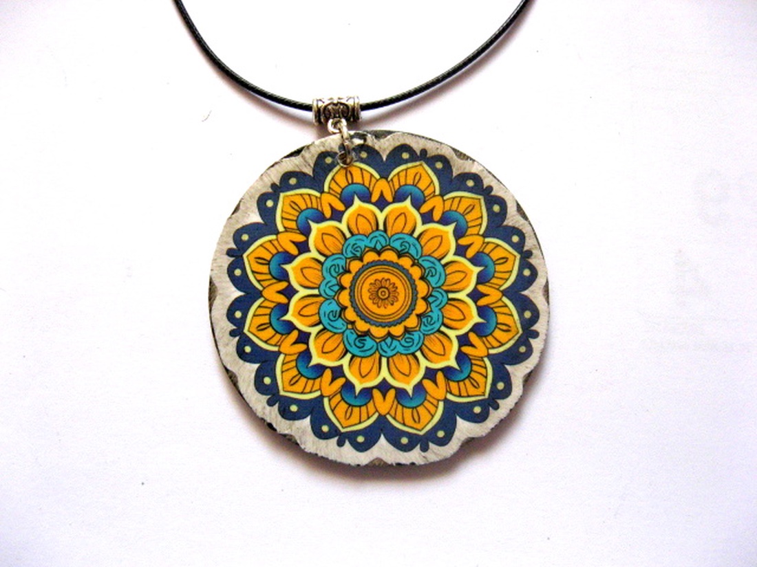 colier cu mandala 51304 - bijuterii - coliere - coliere cu pandative - Artynos.ro