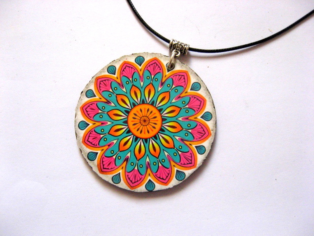 colier cu mandala 51313 - bijuterii - coliere - coliere cu pandative - Artynos.ro