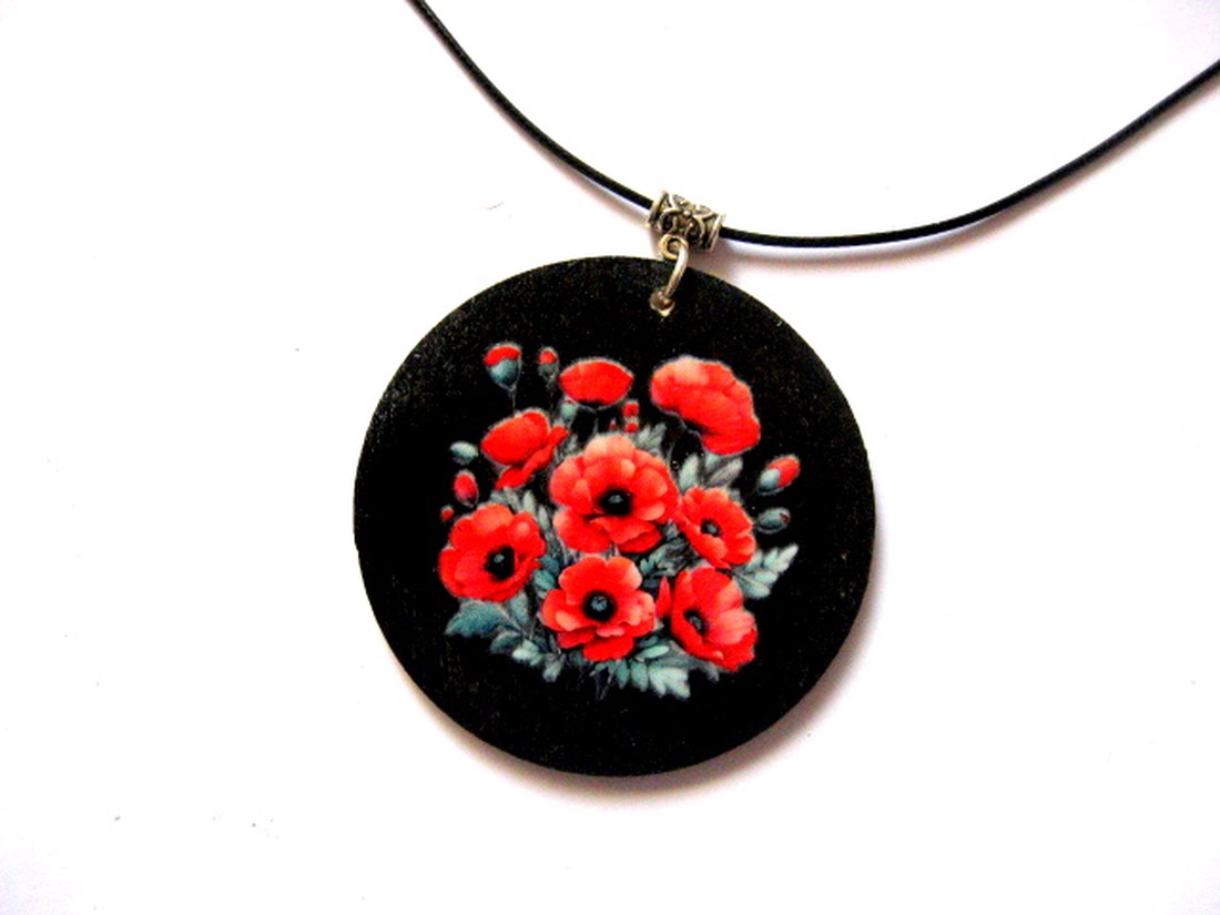 colier lemn 51307 - bijuterii - coliere - coliere cu pandative - Artynos.ro