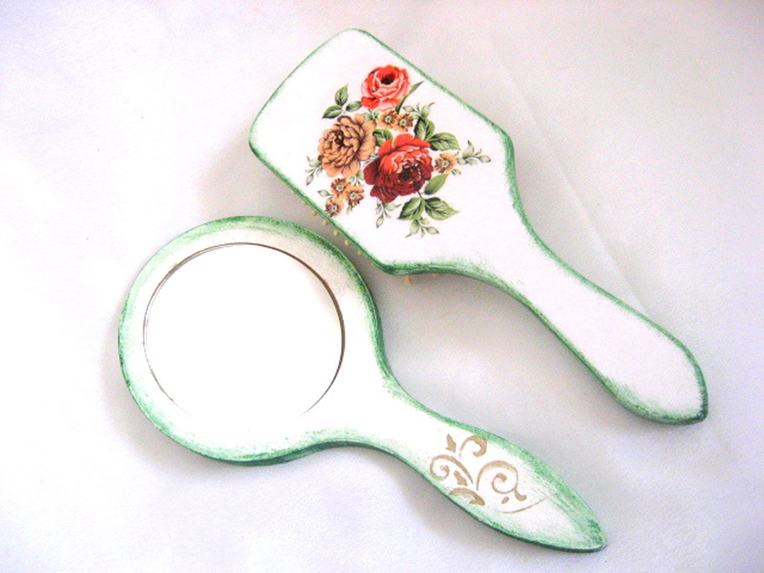 set perie de par si oglinda 51328 - casă & stil de viață - decorațiuni de casă - oglinzi - Artynos.ro