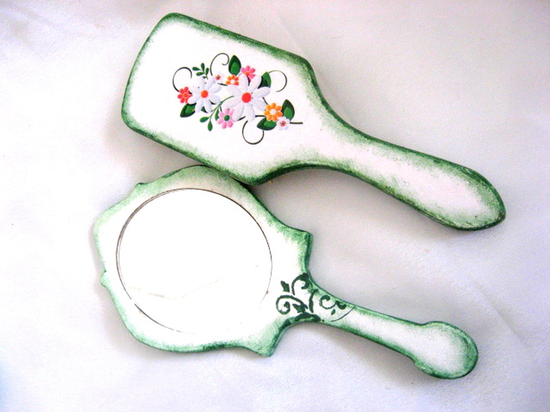 set perie de par si oglinda 51330 - casă & stil de viață - decorațiuni de casă - oglinzi - Artynos.ro