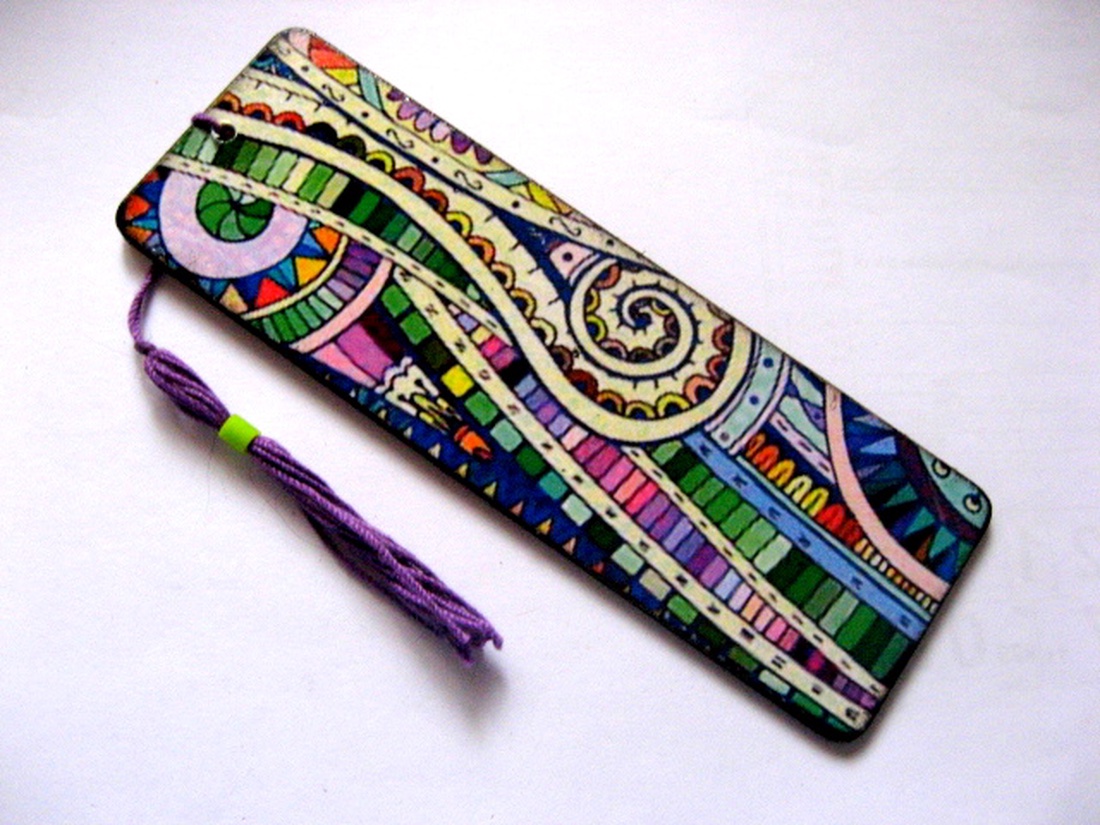 semn de carte cu joc de culori 51608 - cărți și creații cu tematică muzicală, cadouri - semn de carte - Artynos.ro