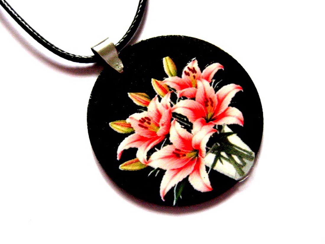 colier lemn 51106 - bijuterii - coliere - coliere cu pandative - Artynos.ro