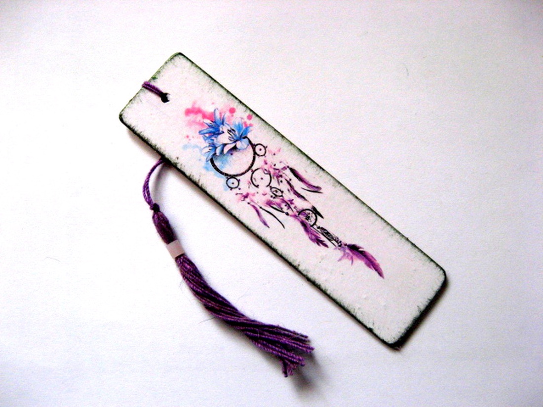 Semn de carte lemn dreamcatcher 51794 - cărți și creații cu tematică muzicală, cadouri - semn de carte - Artynos.ro