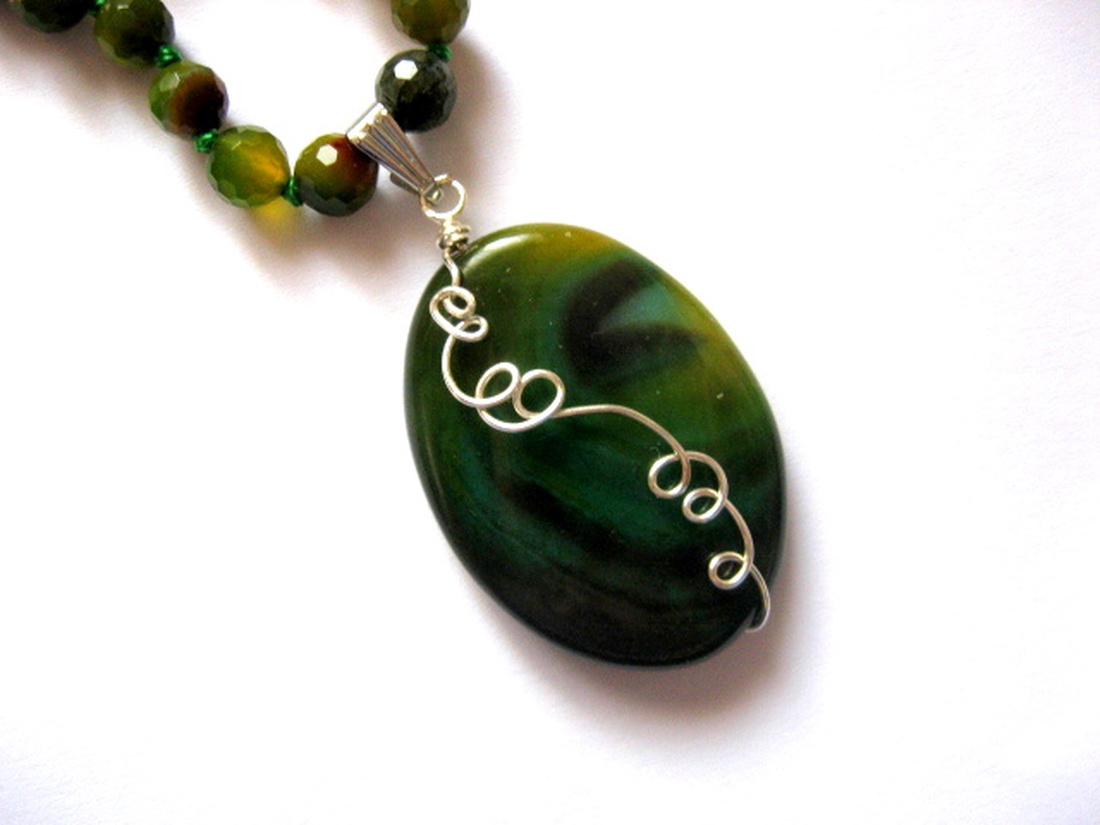 Set bijuterii cu agate 51950 - bijuterii - seturi de bijuterii - Artynos.ro