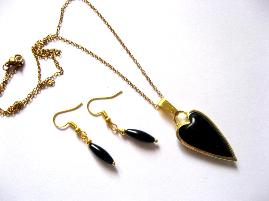 set bijuterii cu onix 52114 - bijuterii - seturi de bijuterii - Artynos.ro