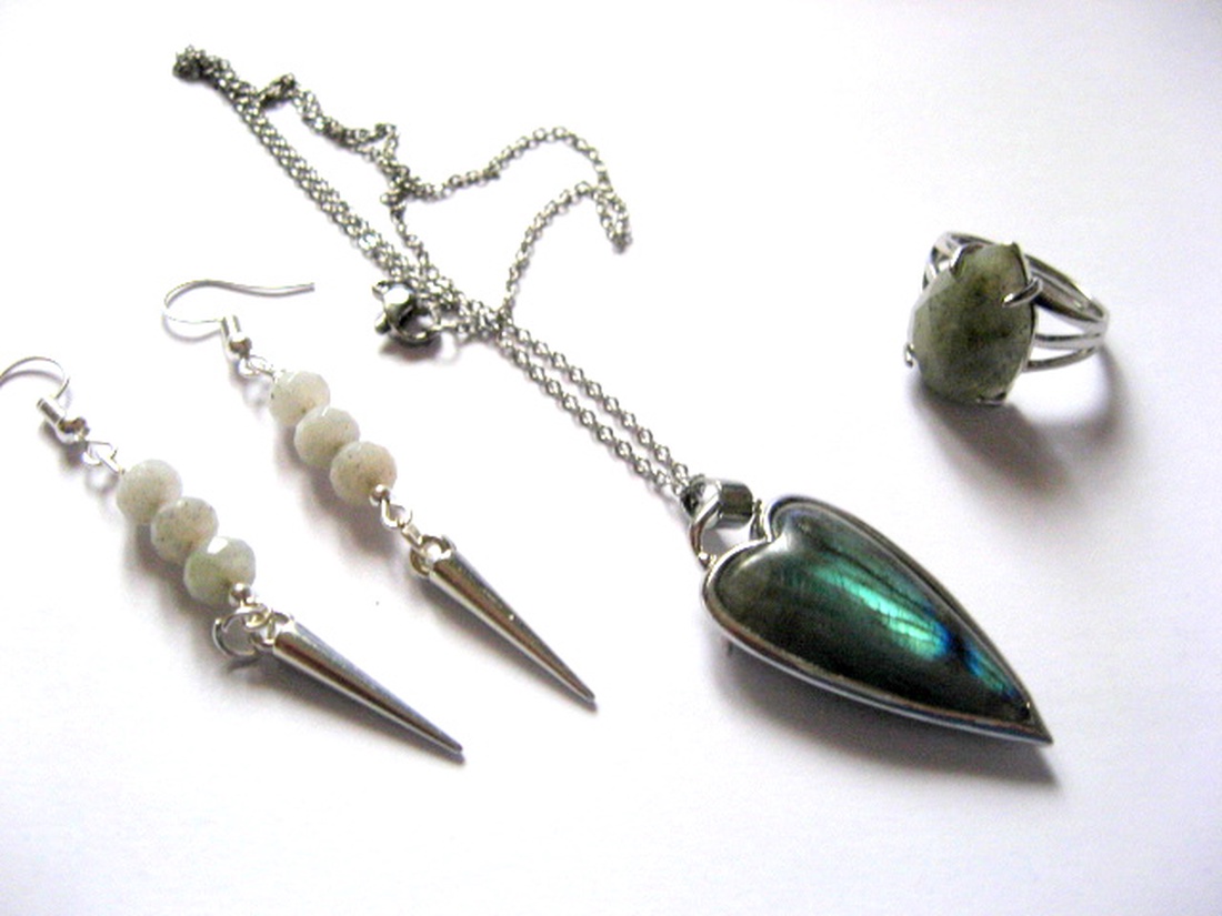 set bijuterii cu labradorit 52120 - bijuterii - seturi de bijuterii - Artynos.ro