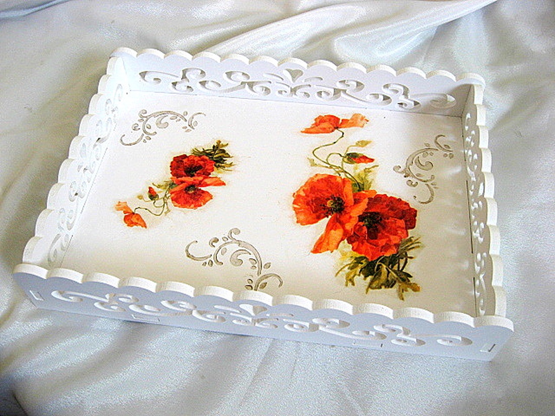 Tava servit la masa cu maci 52135 - casă & stil de viață - echipamente de bucătărie - accesorii de servire - tăvițe - Artynos.ro