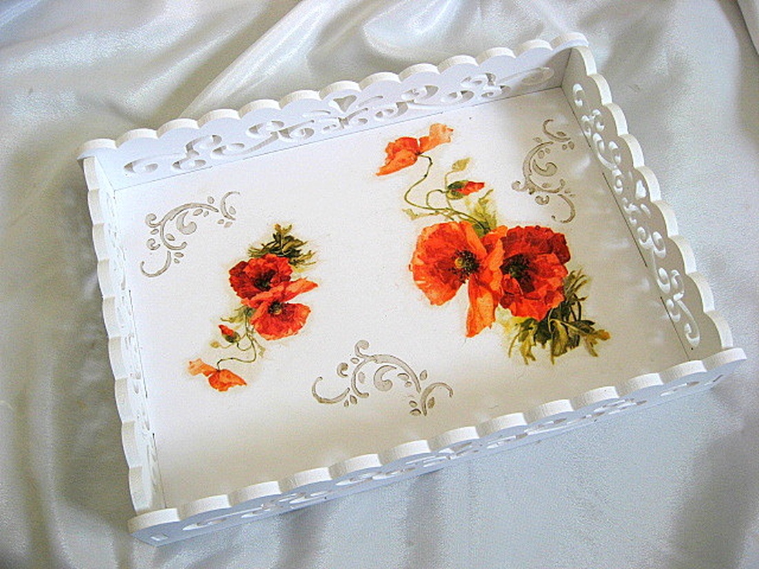 Tava servit la masa cu maci 52135 - casă & stil de viață - echipamente de bucătărie - accesorii de servire - tăvițe - Artynos.ro