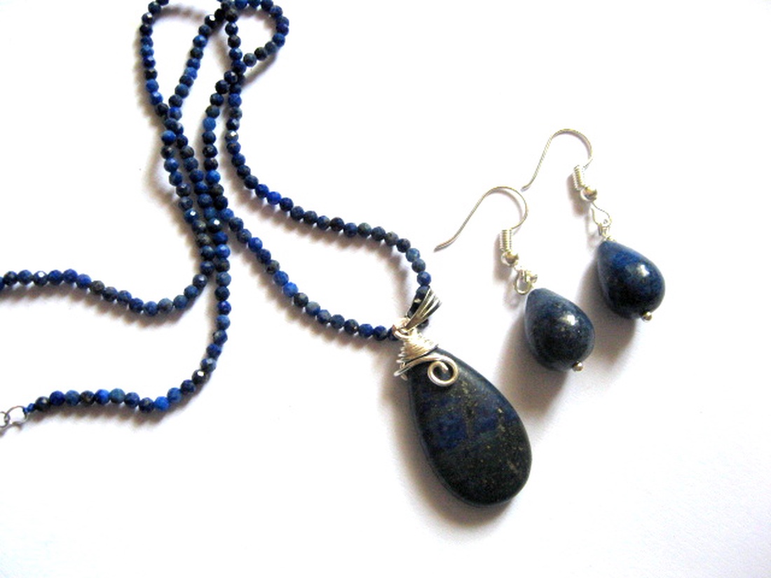 set bijuterii cu lapis lazuli 52553 - bijuterii - seturi de bijuterii - Artynos.ro