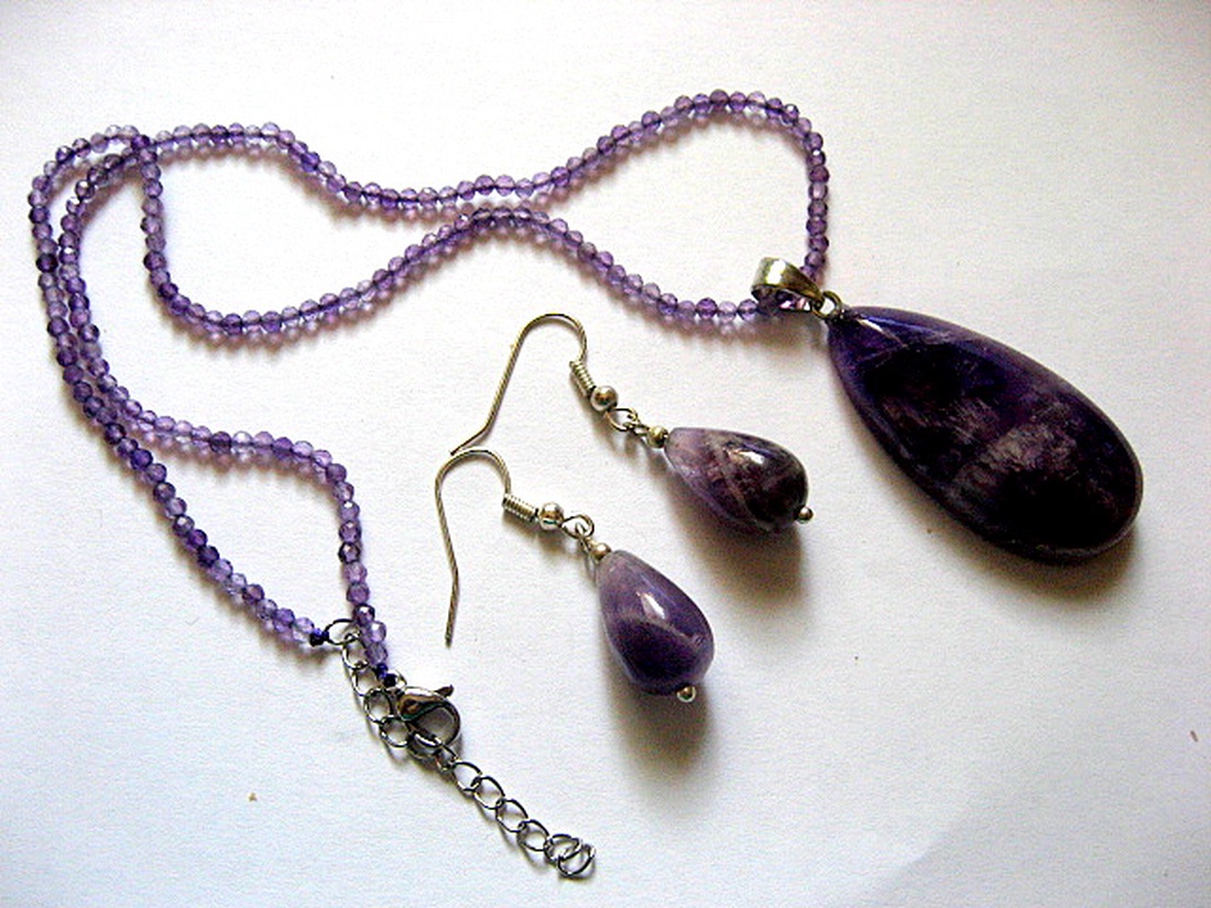 set bijuterii cu ametist 52589 - bijuterii - seturi de bijuterii - Artynos.ro