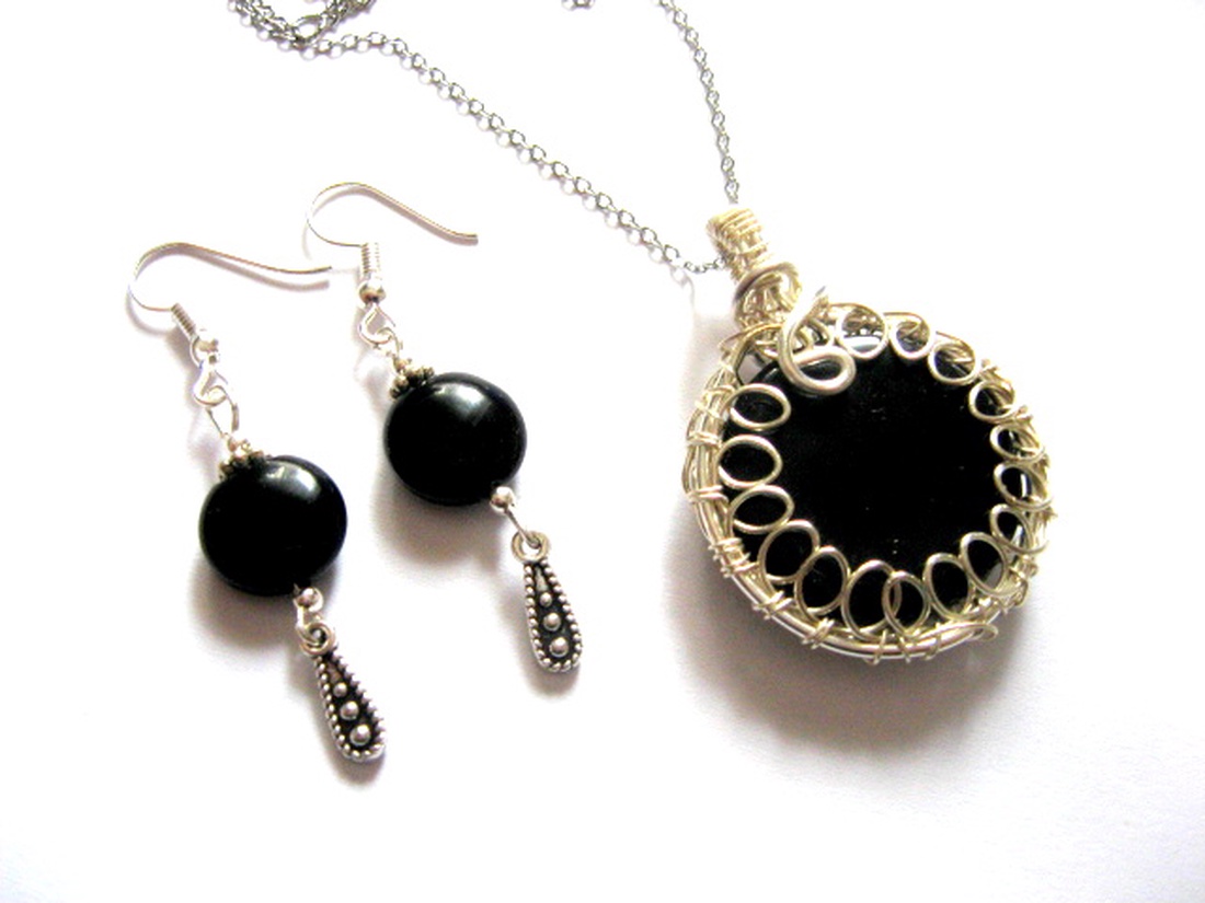 set bijuterii cu onix 52658 - bijuterii - seturi de bijuterii - Artynos.ro