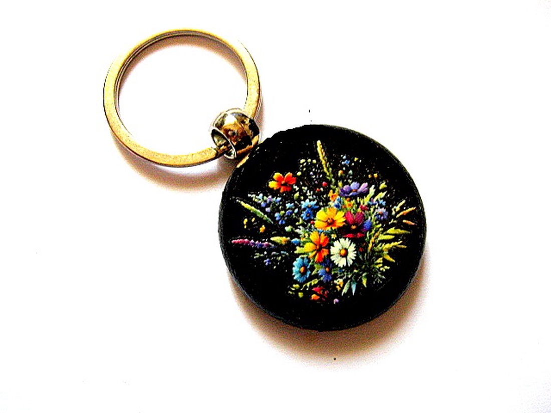 breloc pe lemn 52725 - genți și portofele - accesorii genți - breloc - Artynos.ro