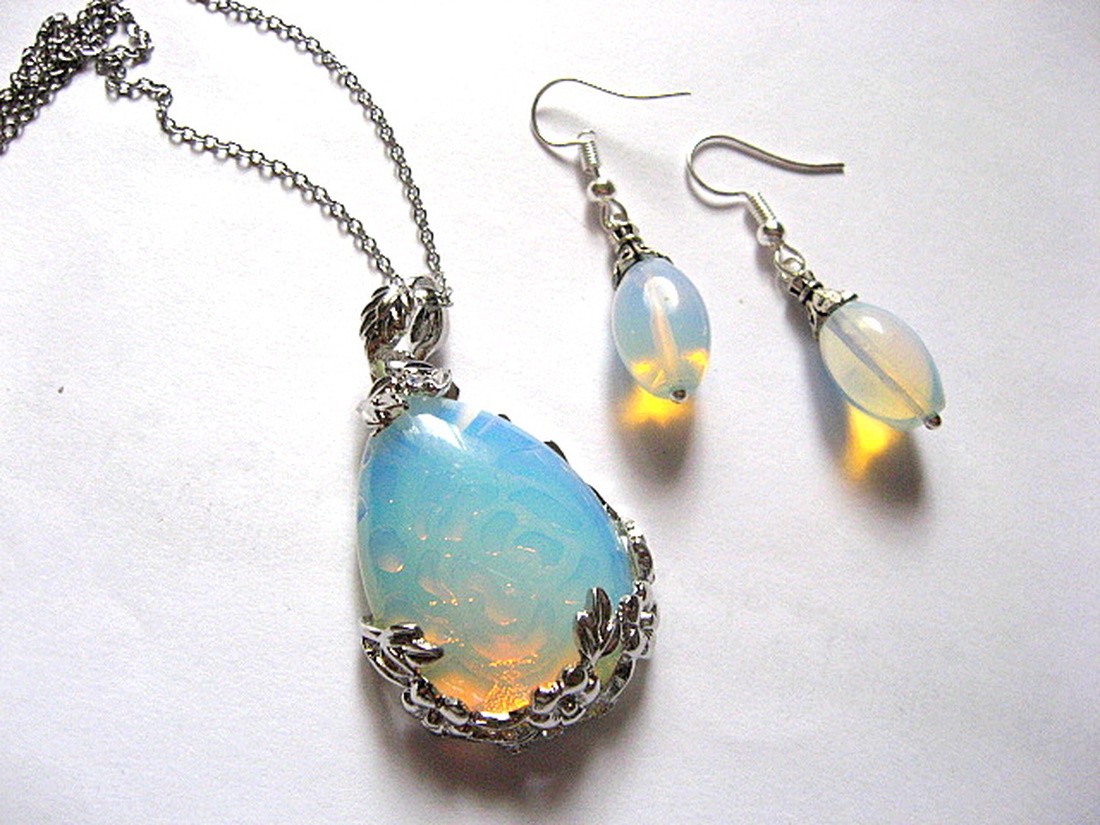 set bijuterii cu opal 52949 - bijuterii - seturi de bijuterii - Artynos.ro