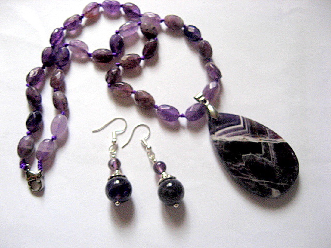 set bijuterii cu ametist  52956 - bijuterii - seturi de bijuterii - Artynos.ro