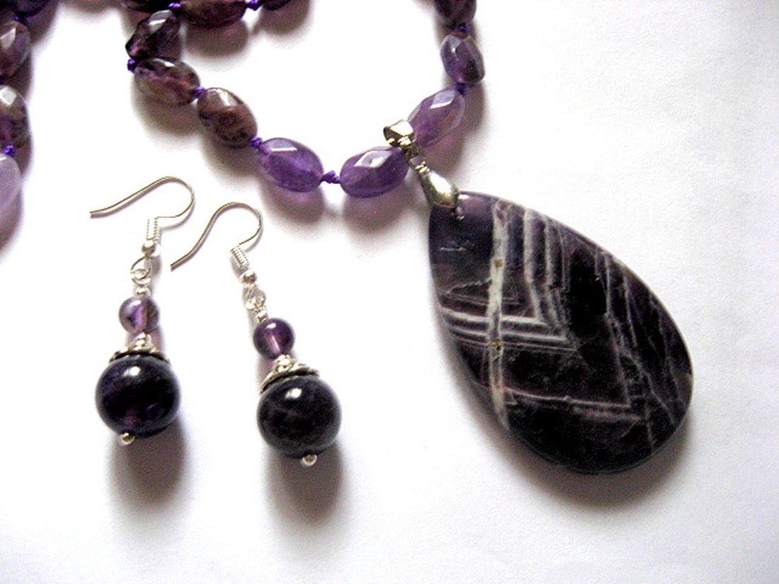 set bijuterii cu ametist  52956 - bijuterii - seturi de bijuterii - Artynos.ro