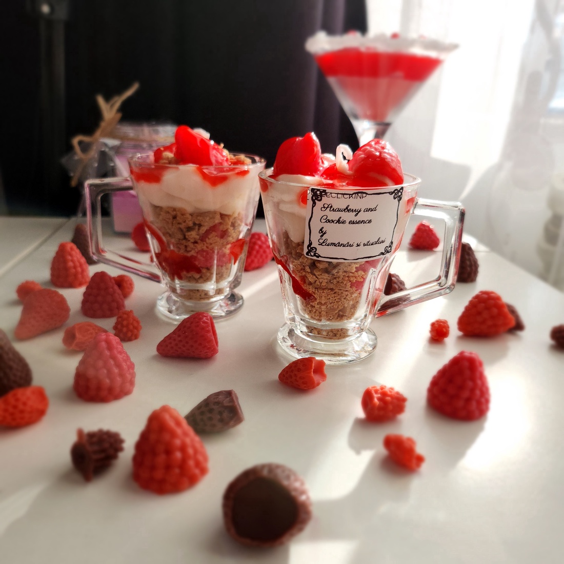 Strawberry and coockie desert - casă & stil de viață - lumânări, parfumuri, arome - ceară parfumată - Artynos.ro