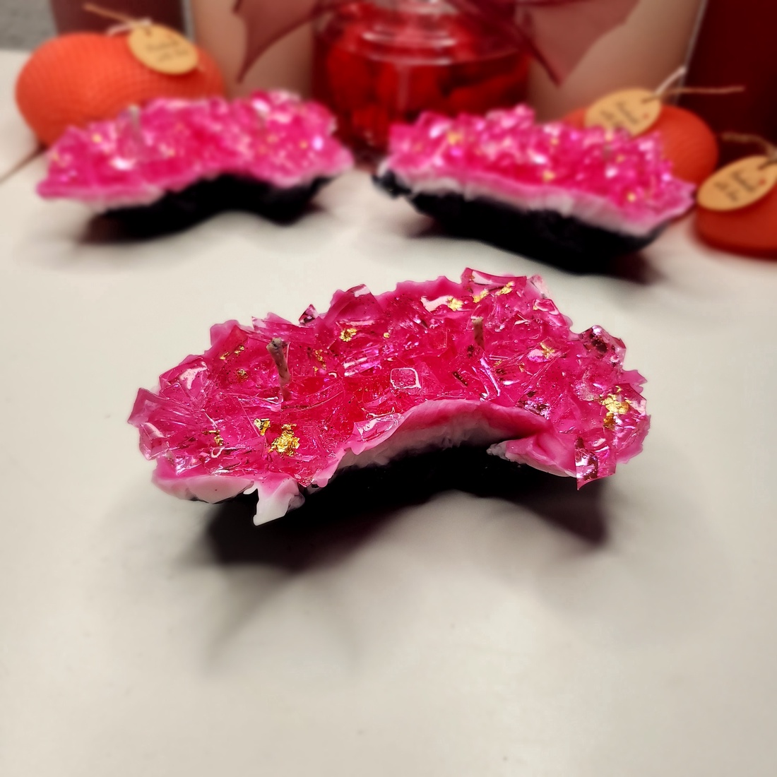 Pink Sand Geode - casă & stil de viață - lumânări, parfumuri, arome - felinar cu lumânare - Artynos.ro