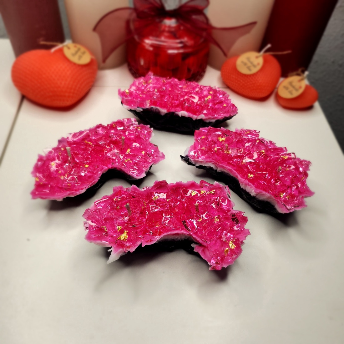 Pink Sand Geode - casă & stil de viață - lumânări, parfumuri, arome - felinar cu lumânare - Artynos.ro