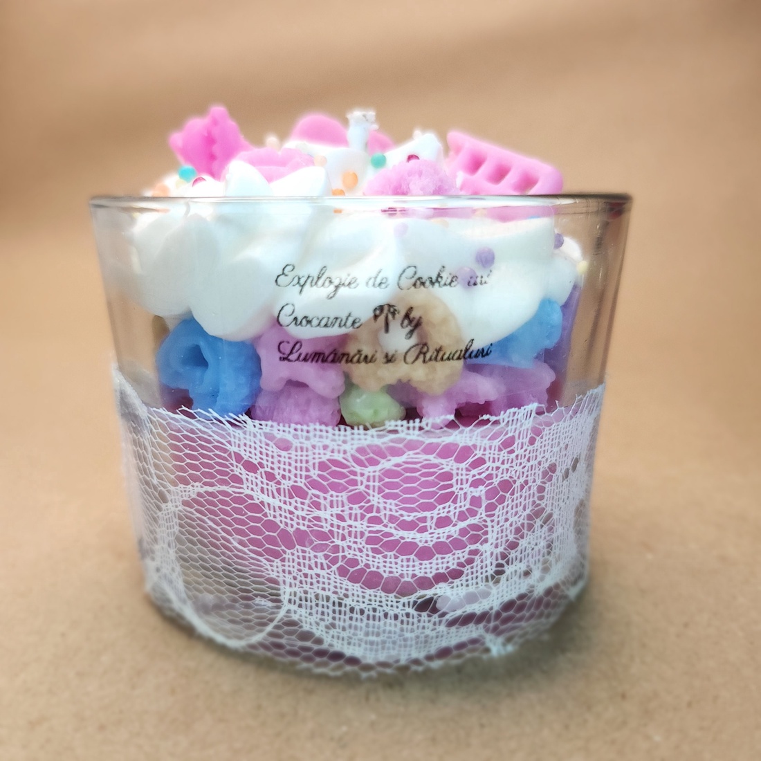 Lumanare la pahar Explozie de Cookie-uri Crocante! - casă & stil de viață - lumânări, parfumuri, arome - felinar cu lumânare - Artynos.ro