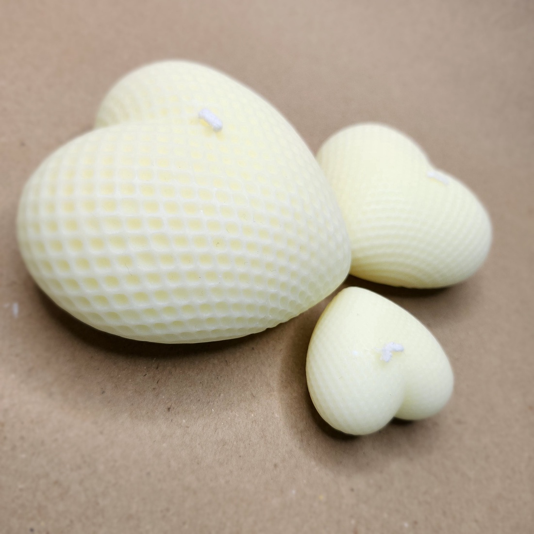 Valentine's Day: Set Exclusiv 3 Lumânări Inimi - casă & stil de viață - lumânări, parfumuri, arome - felinar cu lumânare - Artynos.ro