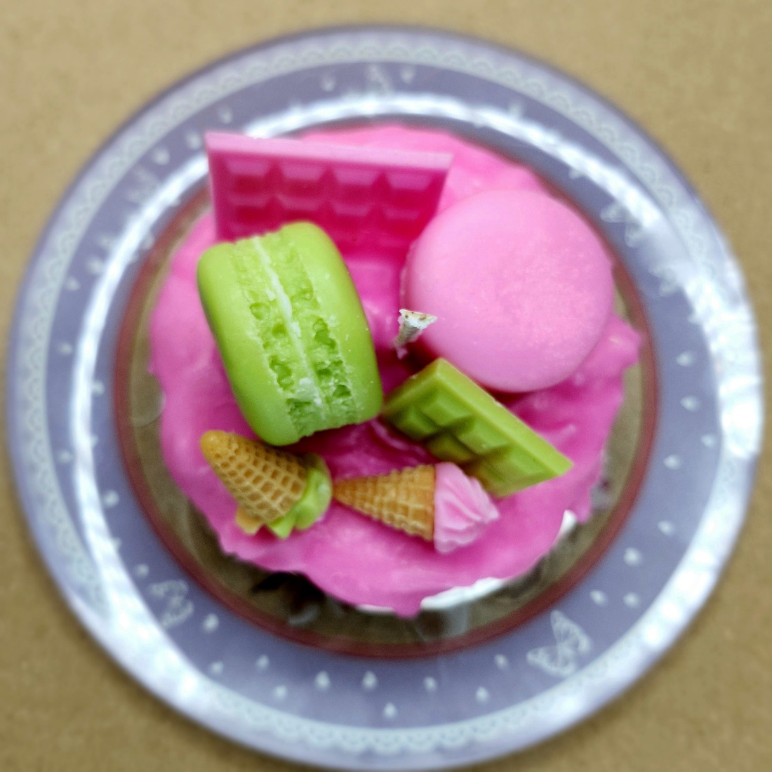 Lumanare Gourmet Sweet Trio Macarons Ice Cream Chocolate - casă & stil de viață - lumânări, parfumuri, arome - lumânări artizanale - Artynos.ro