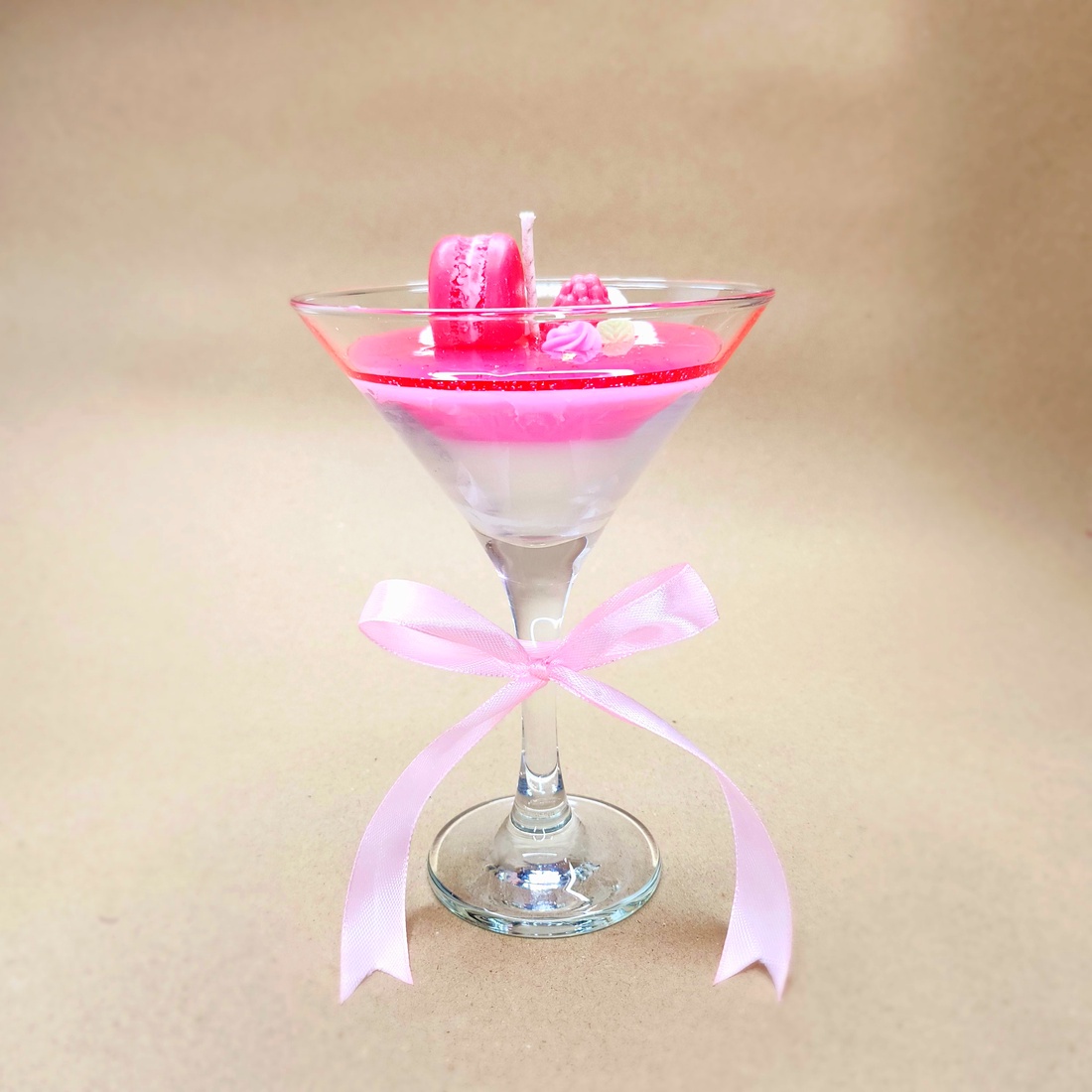 Lumânare Martini Exotic cu Macarons - casă & stil de viață - lumânări, parfumuri, arome - ceară parfumată - Artynos.ro