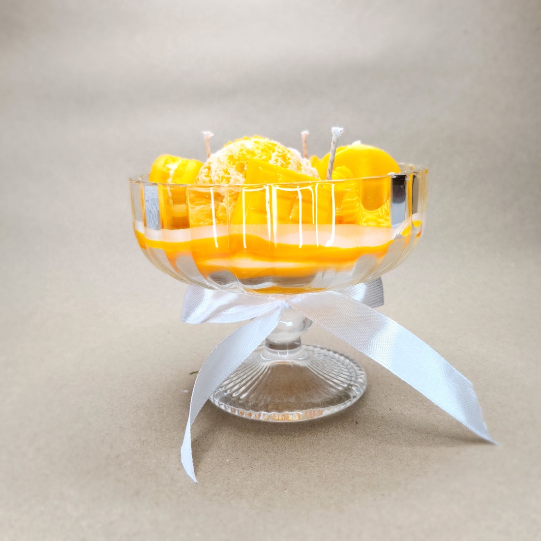 Lumanare Înghețată cu Macarons de Portocală  - casă & stil de viață - lumânări, parfumuri, arome - lumânări artizanale - Artynos.ro
