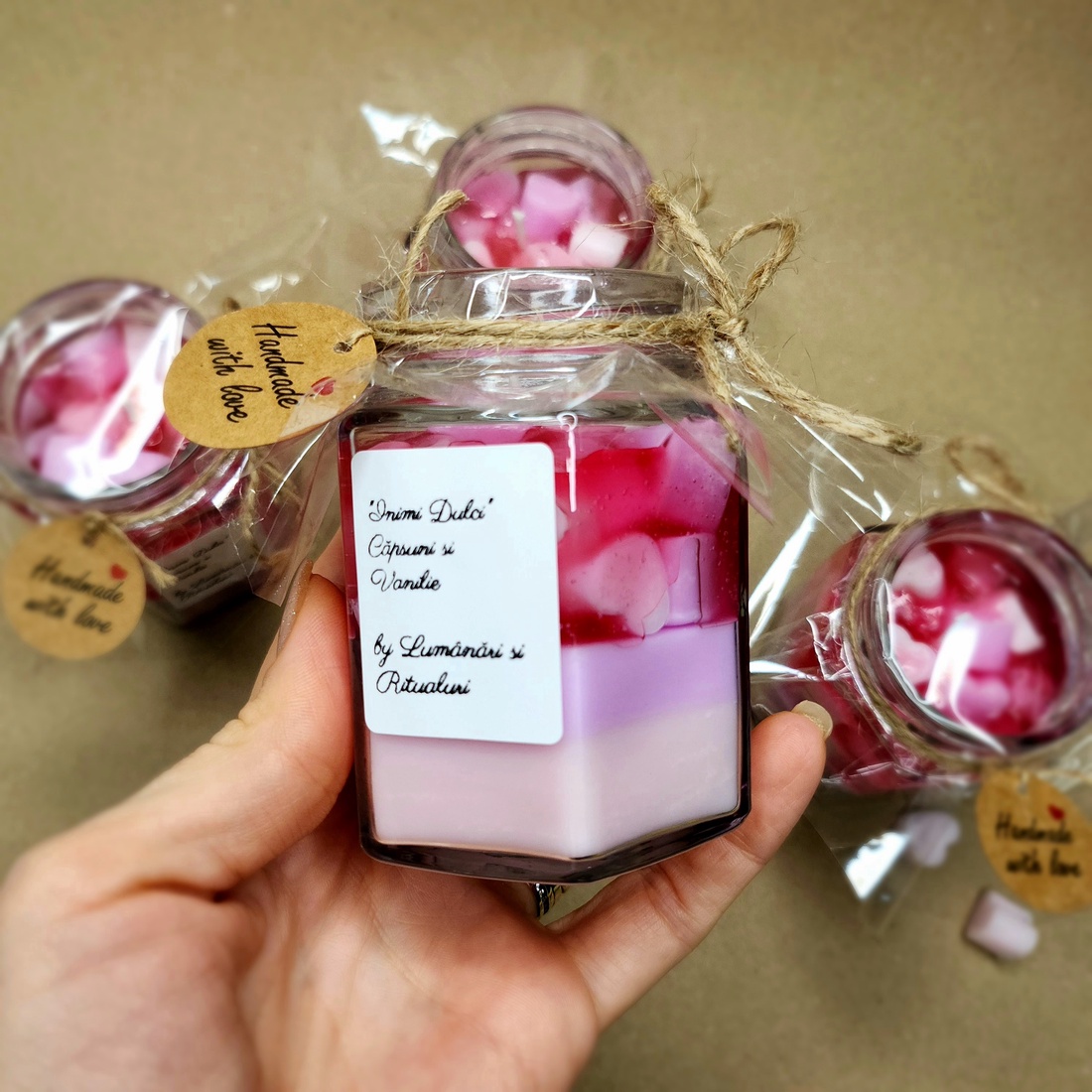 Lumânare Inimi Dulci - casă & stil de viață - lumânări, parfumuri, arome - lumânări artizanale - Artynos.ro